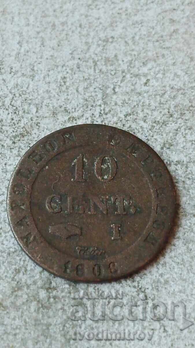 France 10 centimes 1808 I