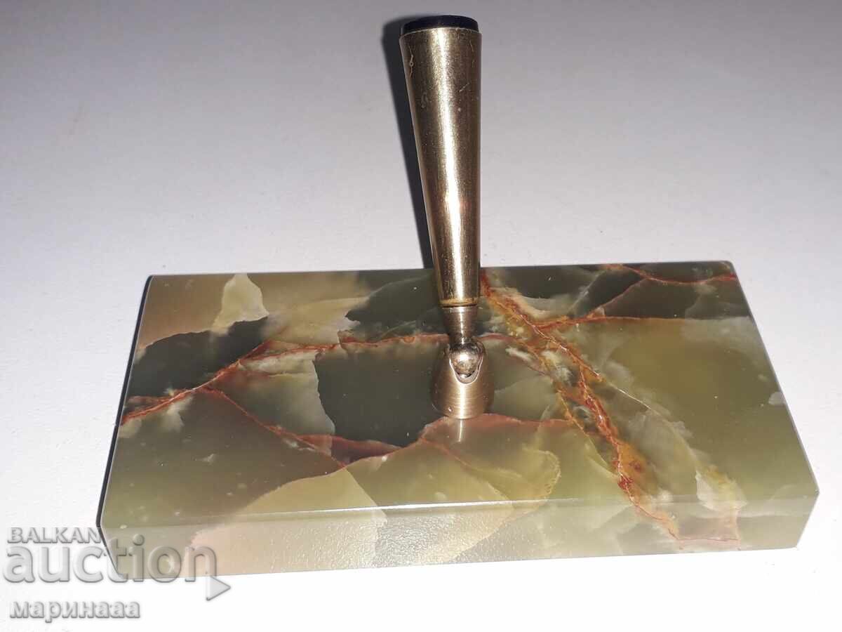 OLD DESK ORGANIZER. ONYX, BRASS with price € 6.00 | 11.74 BGN OLD DESK ORGANIZER. ONYX, BRASS with price € 6.00 | 11.74 BGN
