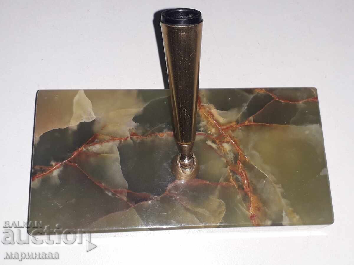 Auction OLD DESK ORGANIZER. ONYX, BRASS Auction OLD DESK ORGANIZER. ONYX, BRASS