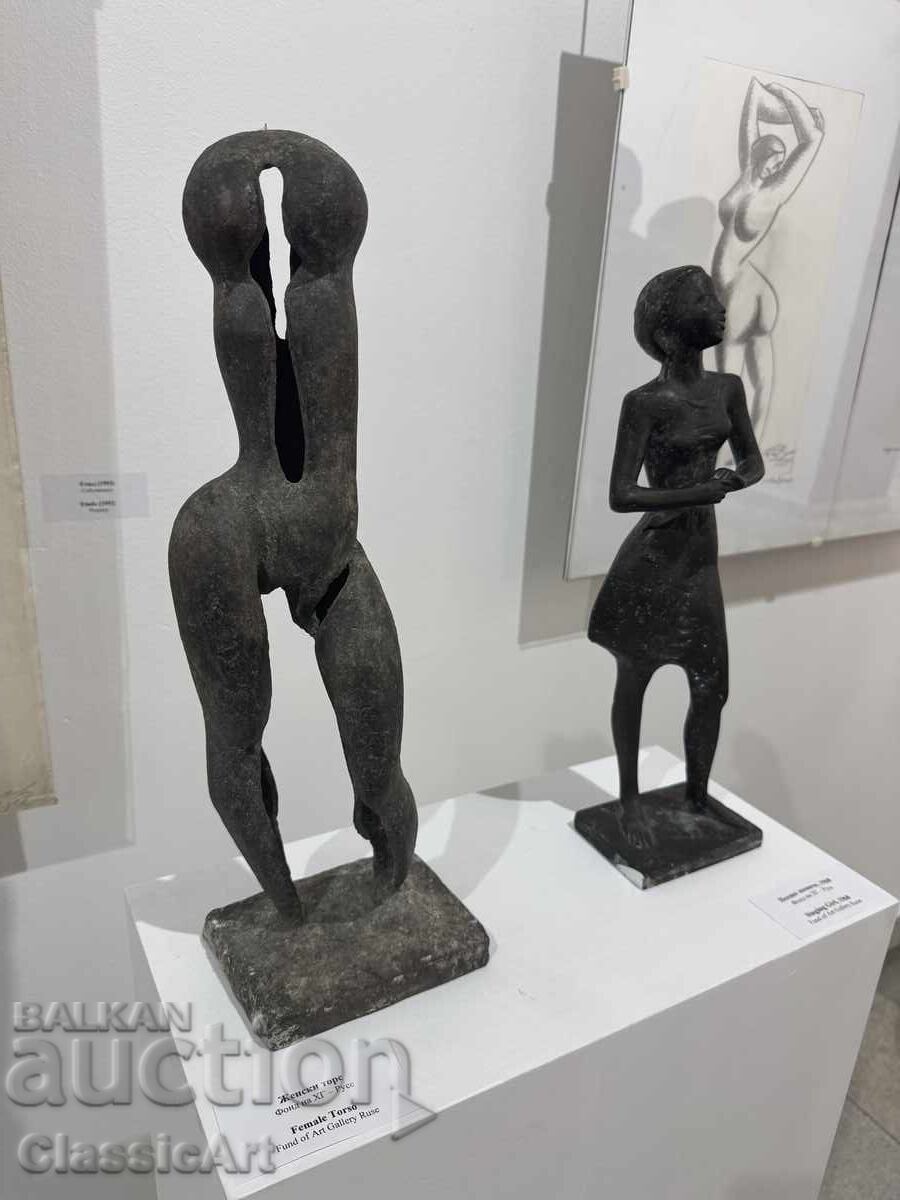 Голяма бронзова скулптура Женски торс на Георги Радулов - 5