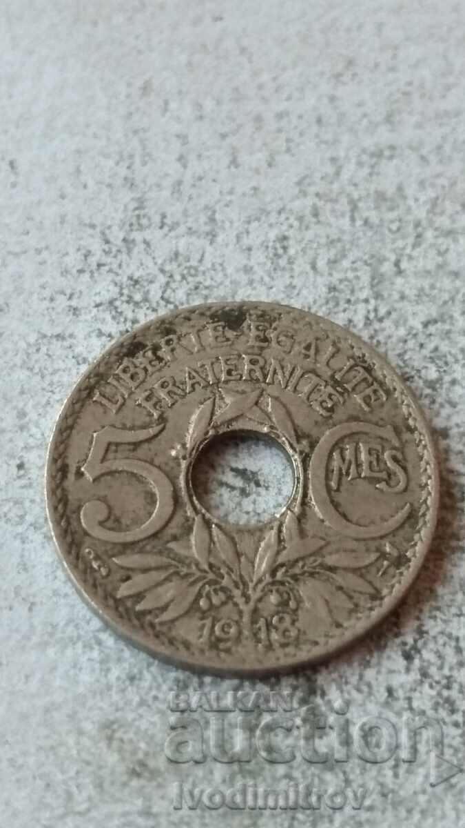 Франция 5 сантима 1918