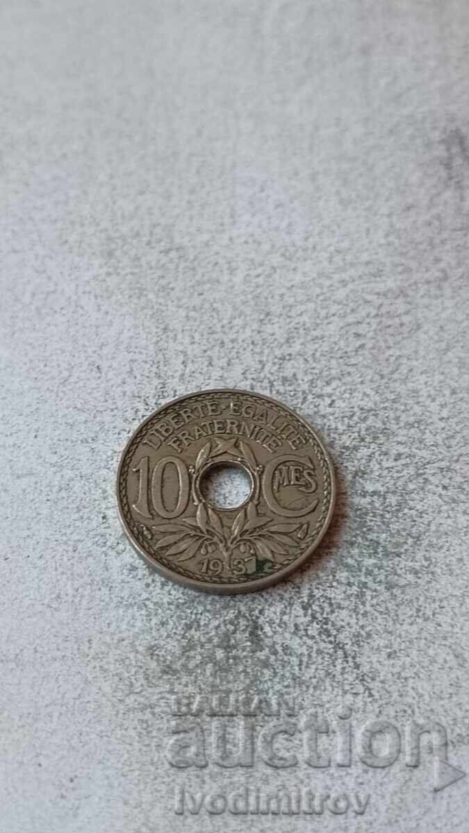 Franta 10 centimes 1937