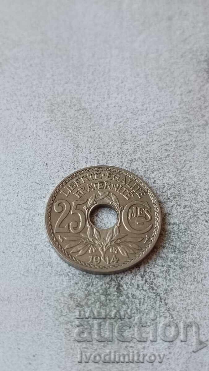 Franța 25 centime 1914