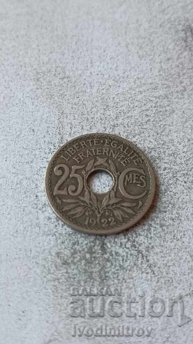 Γαλλία 25 σαντίμ 1922