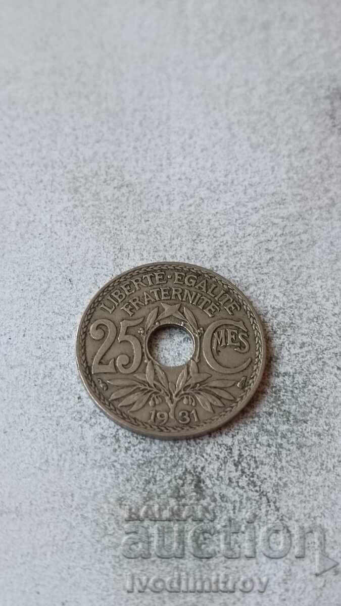 Franța 25 de cenți 1931 Franța 25 de cenți 1931
