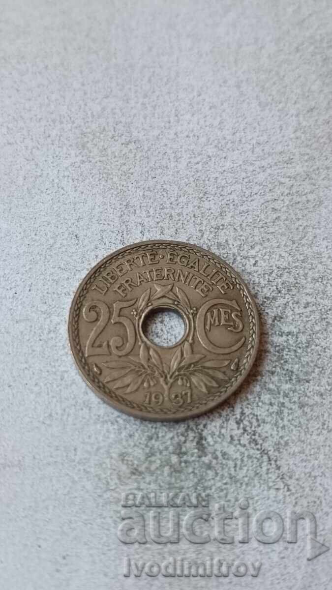 Franța 25 centime 1937