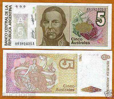 Zorbas TOP LICITAȚII ARGENTINA 5 Austria 1985 UNC