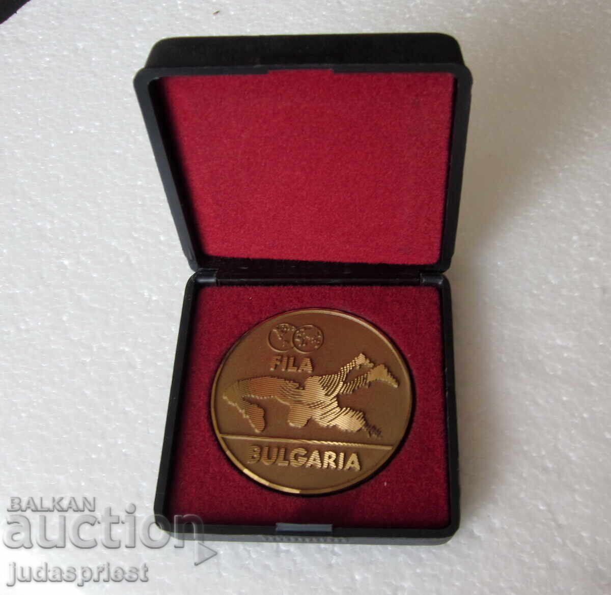 Medalie plachetă bulgărească campionat mondial de lupte masculin