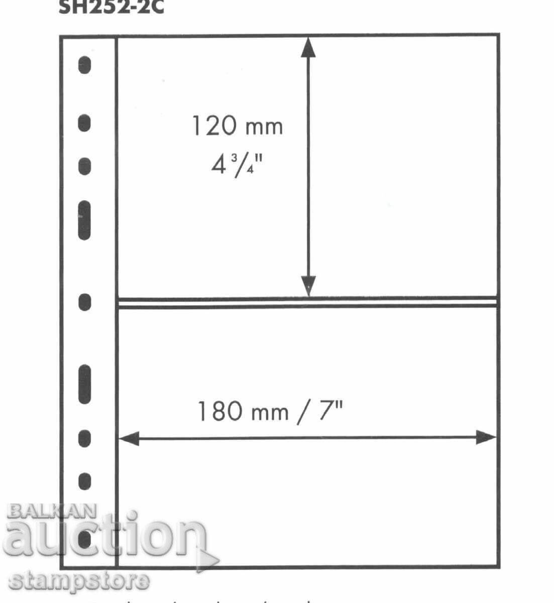 Pachet 50 bucăți foi Optima cu două diviziuni