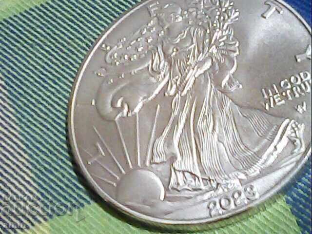 Monedă americană 2023, 31g, argintată cu preț € 20.00 | 39.12 BGN