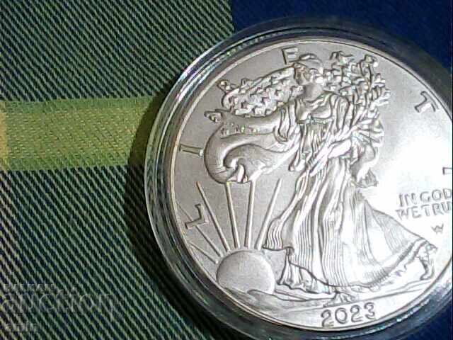 Licitație Monedă americană 2023, 31g, argintată