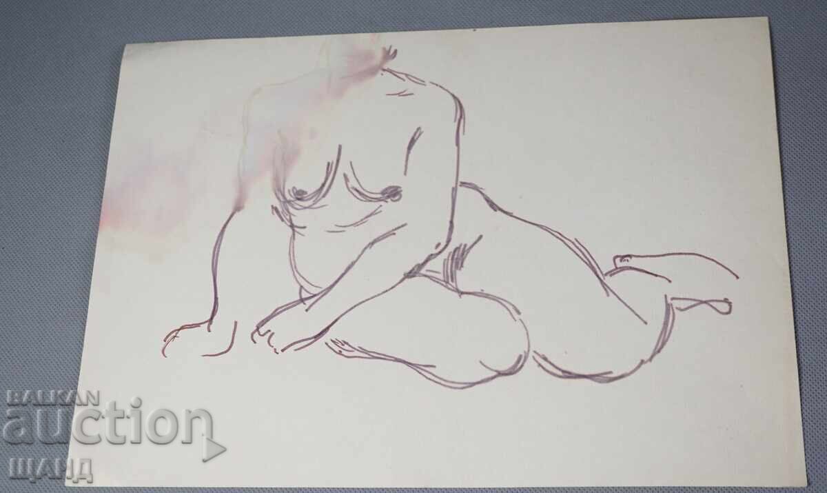 Old Master σχεδιάζει ερωτικό γυμνό σώμα