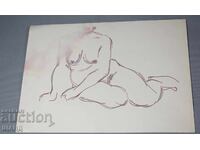 Old Master painting erotic nude body painting