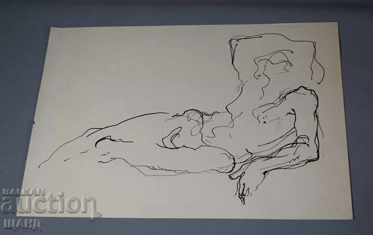 Old Master σχεδιάζει ερωτικό γυμνό σώμα