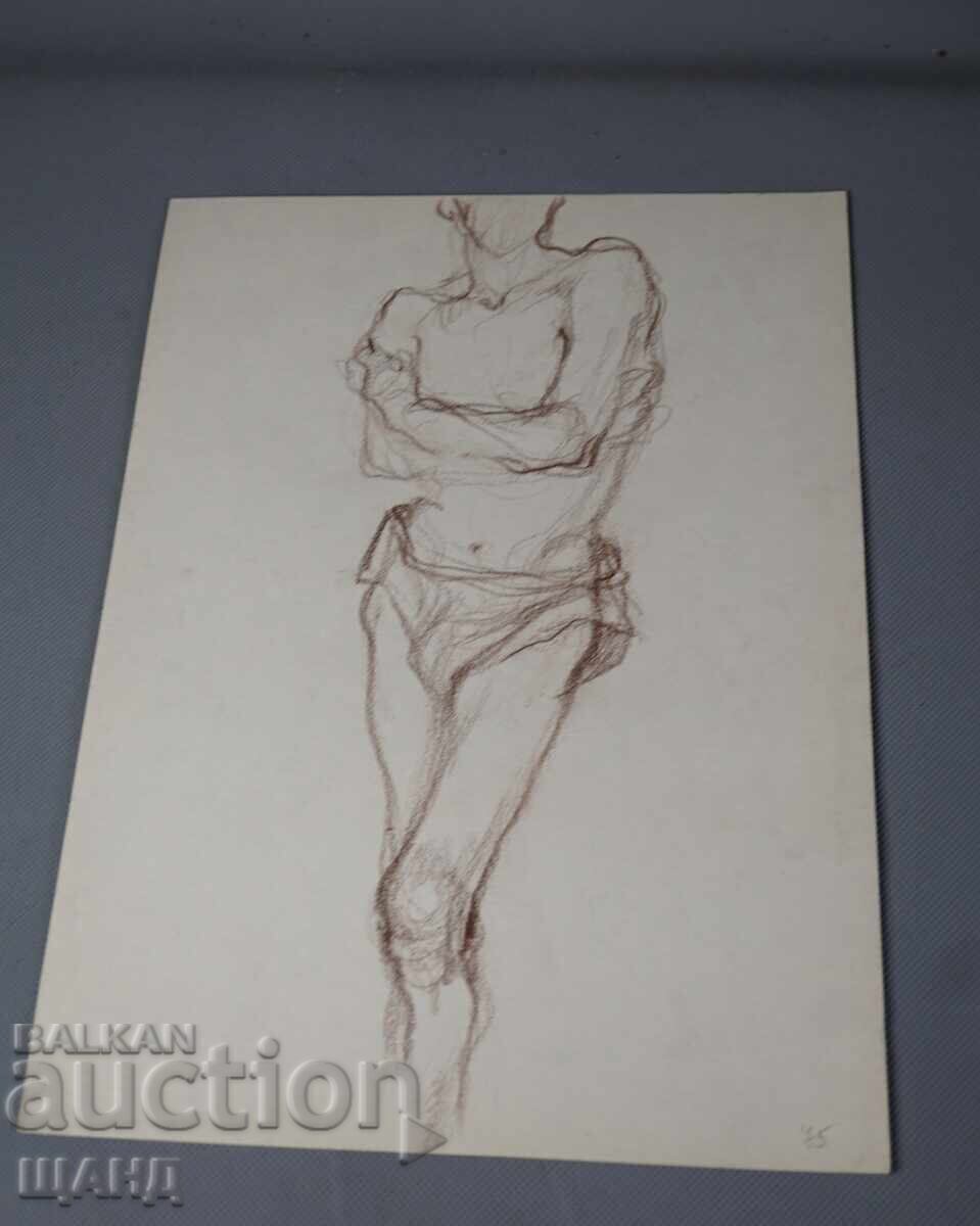 Old Master σχεδιάζει ερωτικό γυμνό σώμα