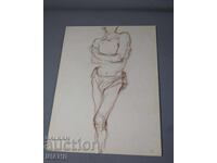 Old Master σχεδιάζει ερωτικό γυμνό σώμα