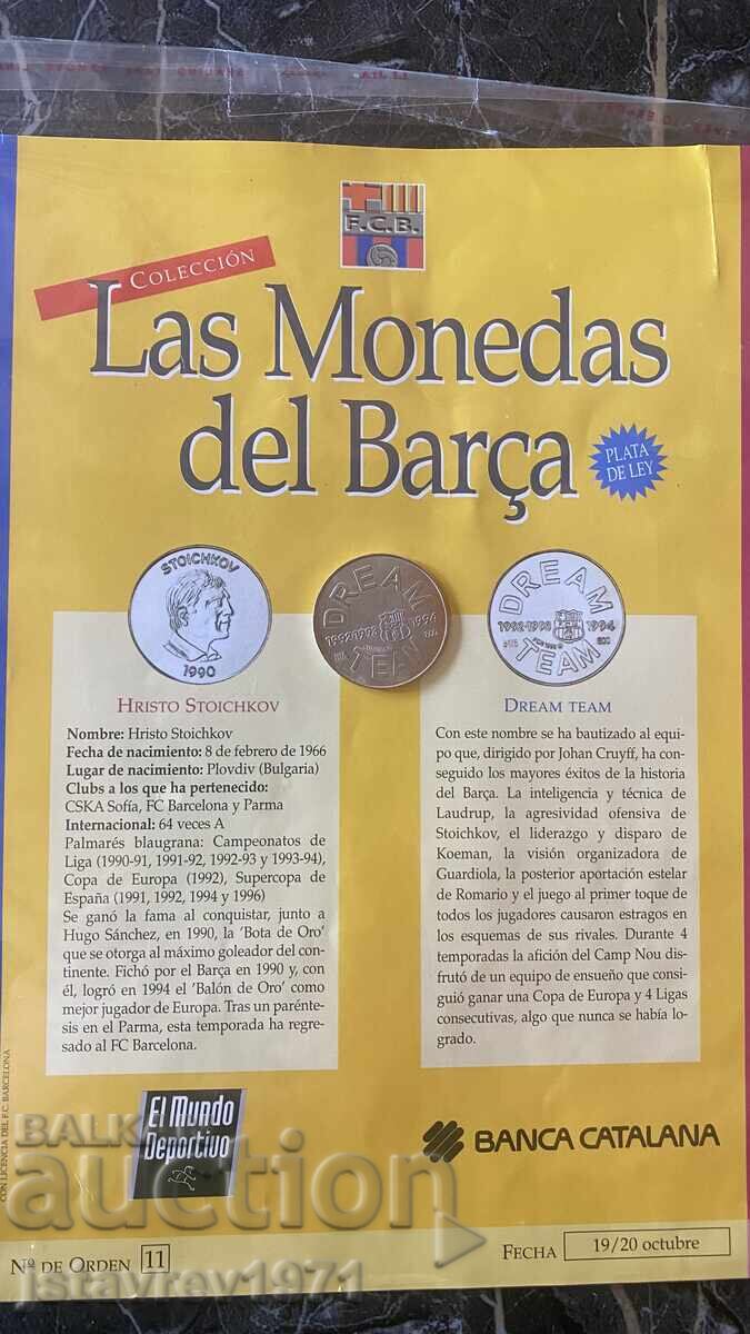 Medalie de argint Hristo Stoichkov titlu 800 cu preț € 50.00 | 97.79 BGN