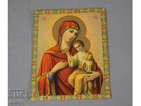 Παλαιά λιθογραφία εικόνα Παναγία με το Θείο Βρέφος