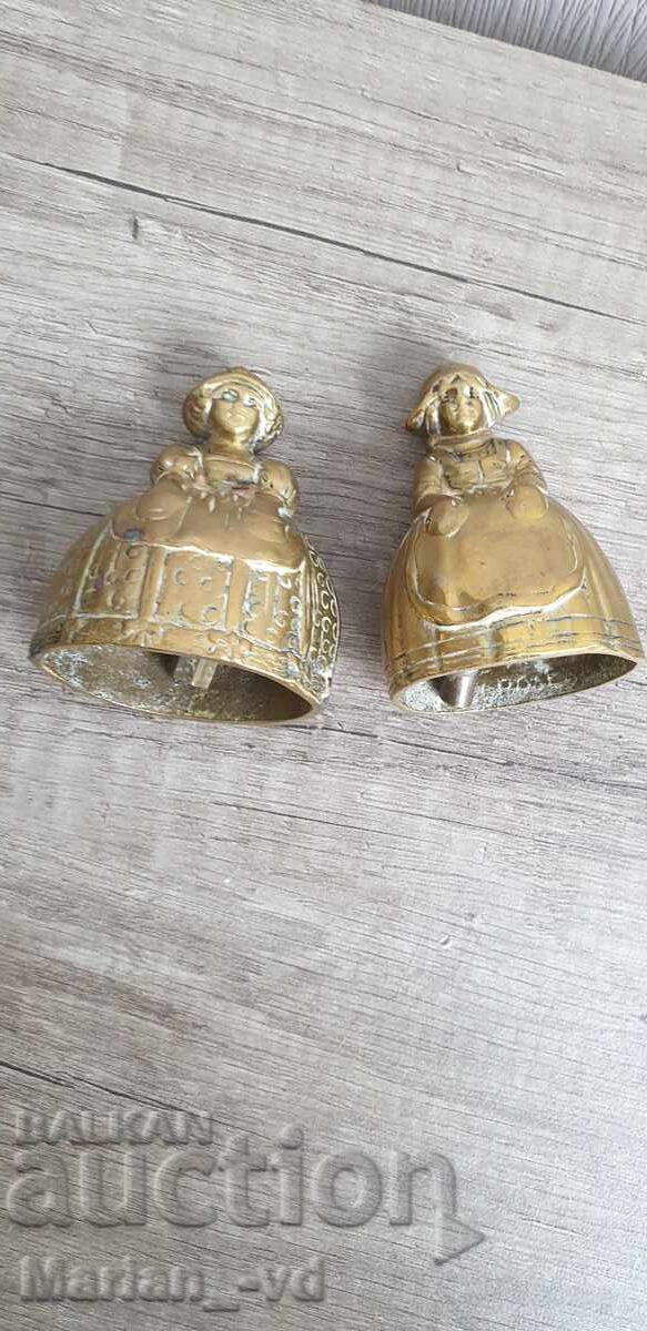 Παλιές καμπάνες, ορείχαλκος μπρούντζος, μέταλλο, φιγούρα, καμπάνα - 7