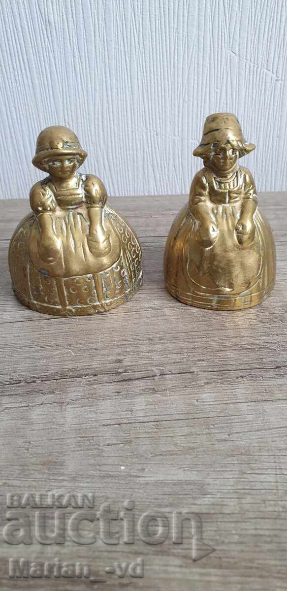 Παλιές καμπάνες, ορείχαλκος μπρούντζος, μέταλλο, φιγούρα, καμπάνα