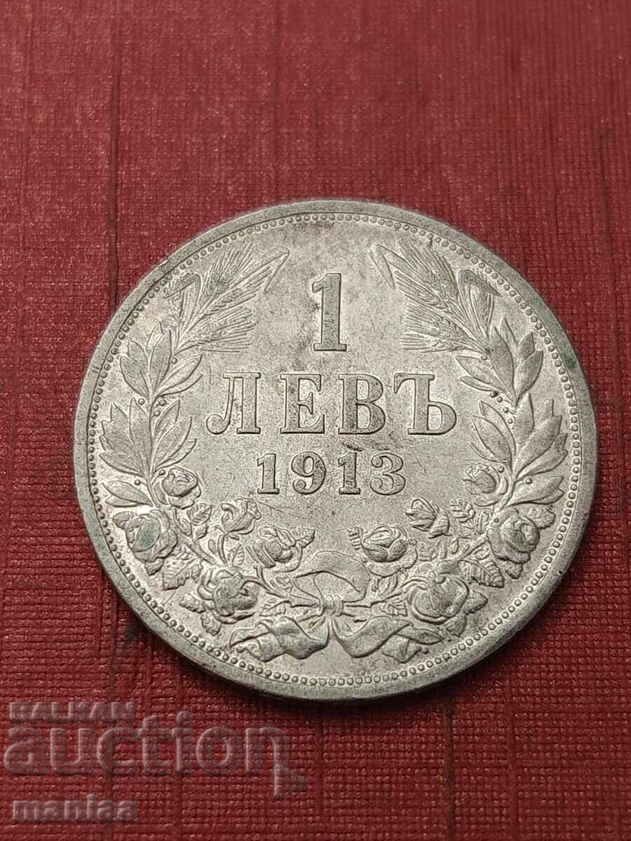 1 Lev 1913 Argint