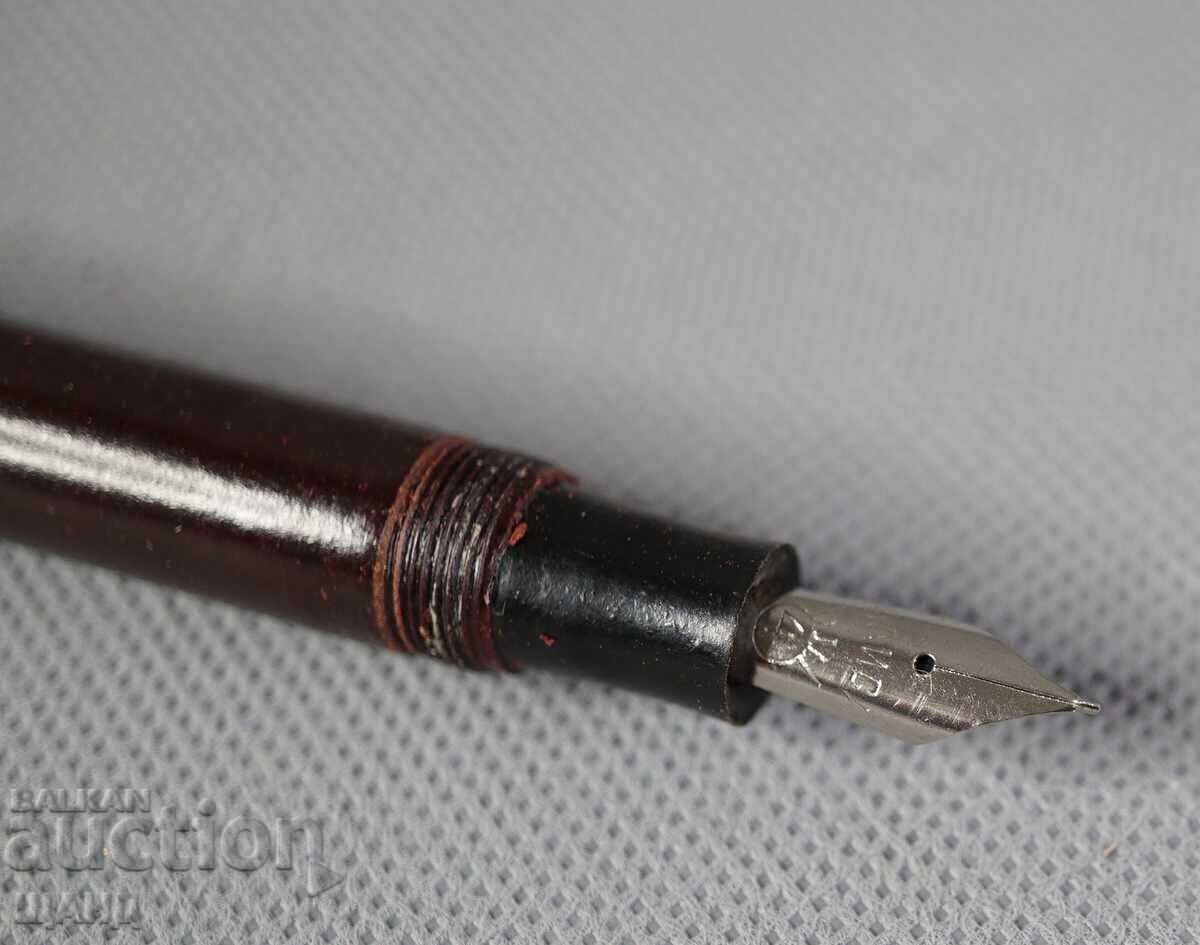 Παράδοση Καλίνκα Παλαιό βακελιτένιο στυλό με κουτί καπάκι με πασχαλίτσα