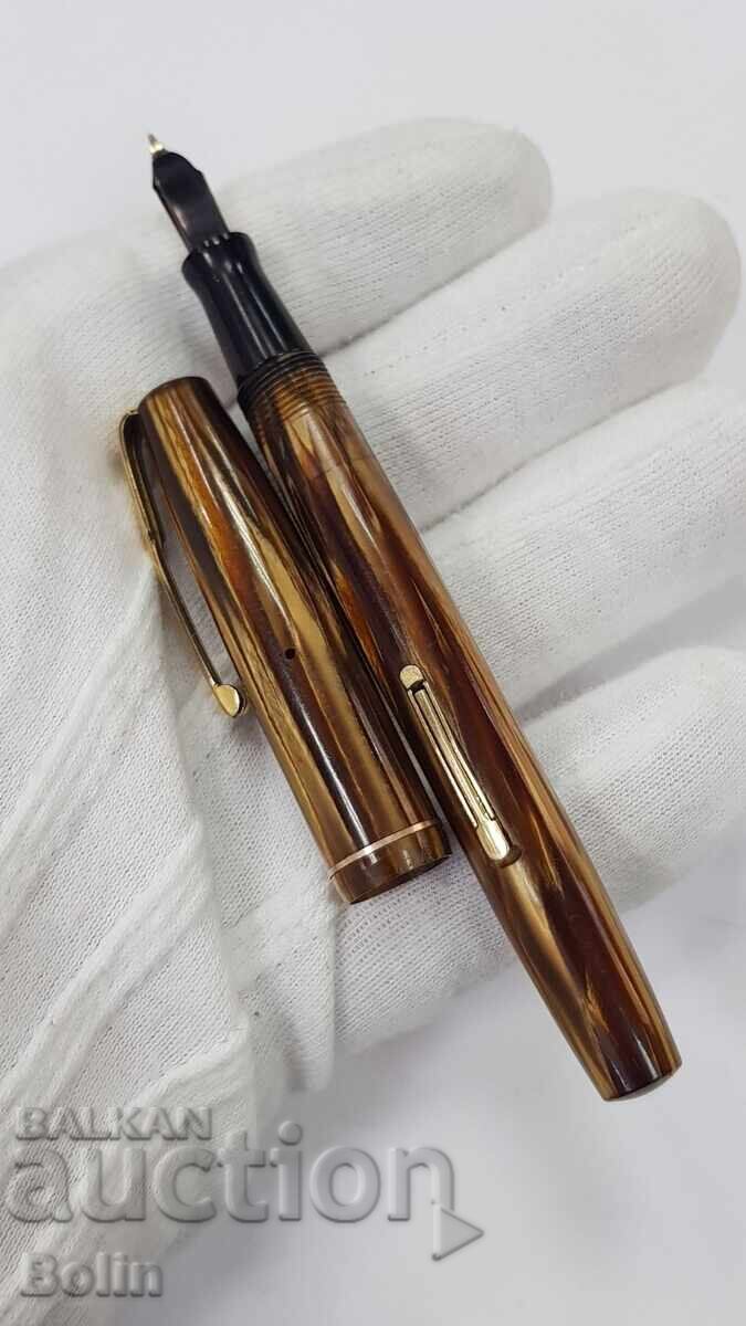Аукцион Рядка колекционна писалка "WATERMANS" USA - Златно перо 14 к