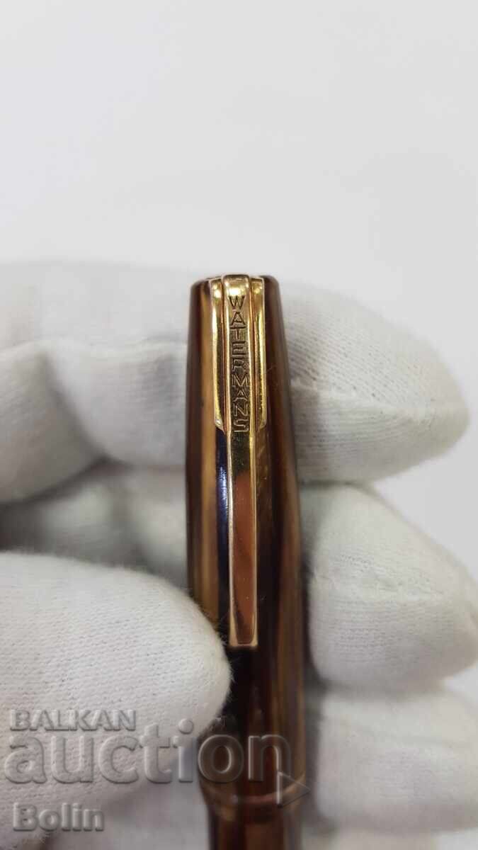 Доставка на Рядка колекционна писалка "WATERMANS" USA - Златно перо 14 к