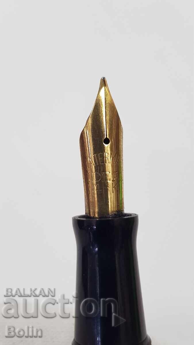 Рядка колекционна писалка "WATERMANS" USA - Златно перо 14 к - 6