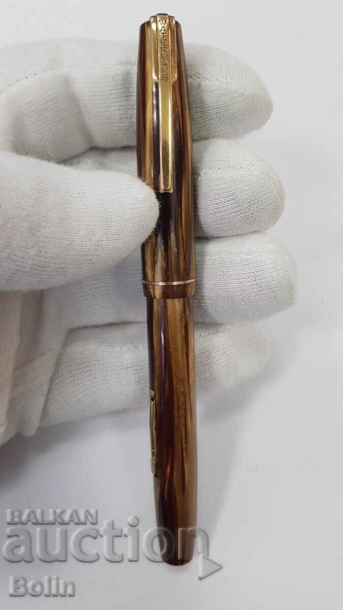 Рядка колекционна писалка "WATERMANS" USA - Златно перо 14 к