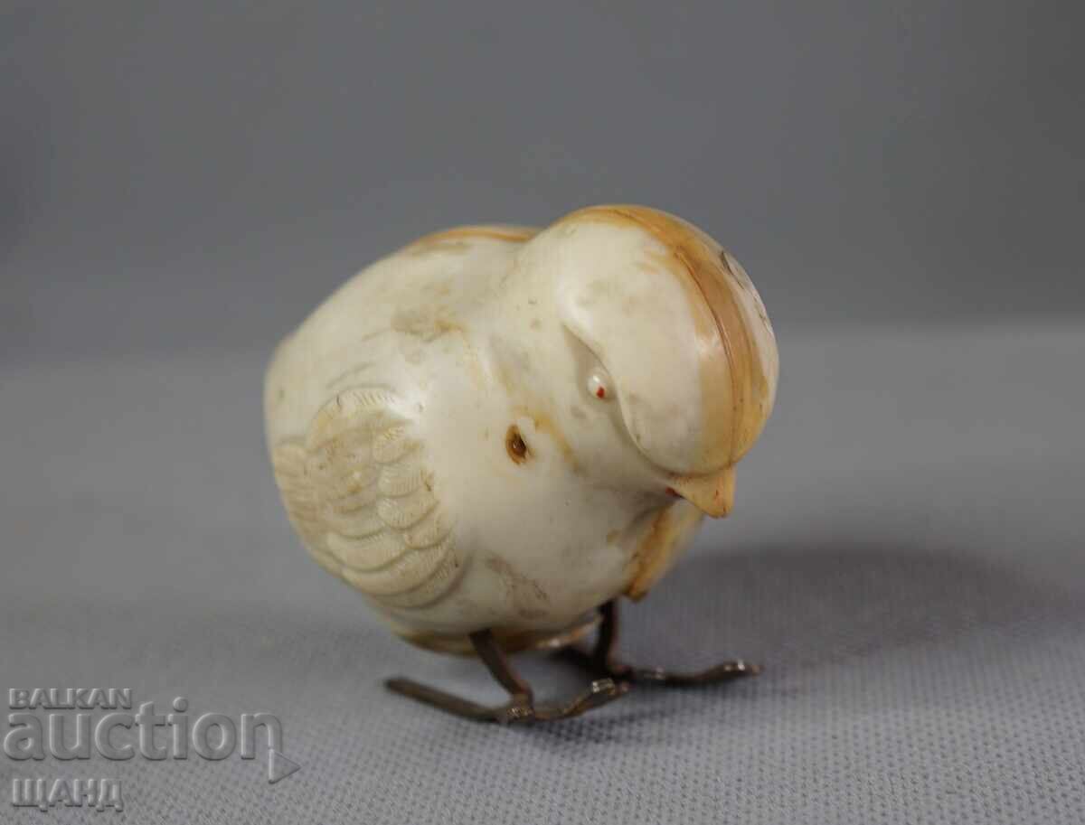 Licitație Jucărie mecanică veche din plastic, figurină pui