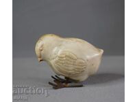 Стара Пластмасова механична играчка фигурка пиле