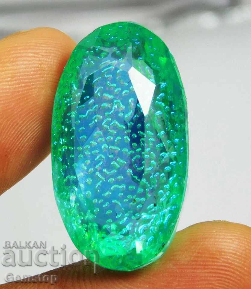 Licitatie! 53.00 ct. Opal de foc natural oval, certificat OMGTL, de la 1 RON!