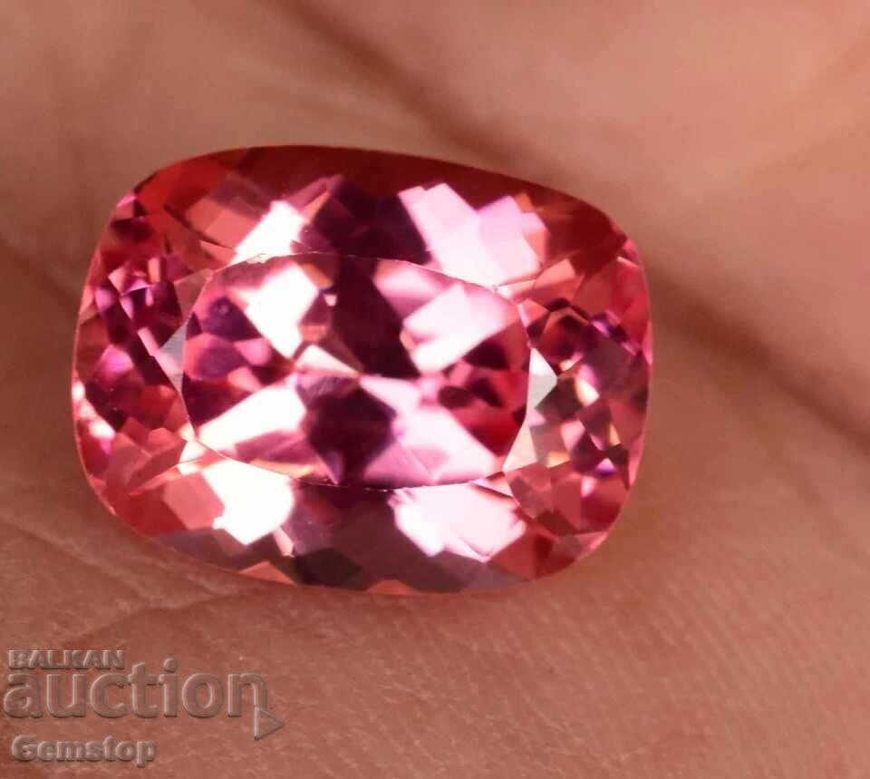 Δημοπρασία ΧΑΜΗΛΗ ΤΙΜΗ ΕΚΚΙΝΗΣΗΣ! 6.90 καράτια φυσικός μοργανίτης σε κοπή cushion με πιστοποίηση AGSL από 1€!
