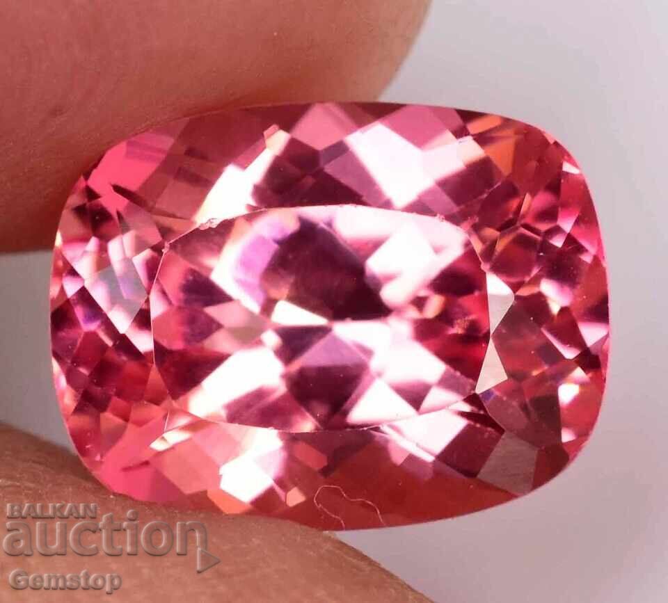 ΧΑΜΗΛΗ ΤΙΜΗ ΕΚΚΙΝΗΣΗΣ! 6.90 καράτια φυσικός μοργανίτης σε κοπή cushion με πιστοποίηση AGSL από 1€!