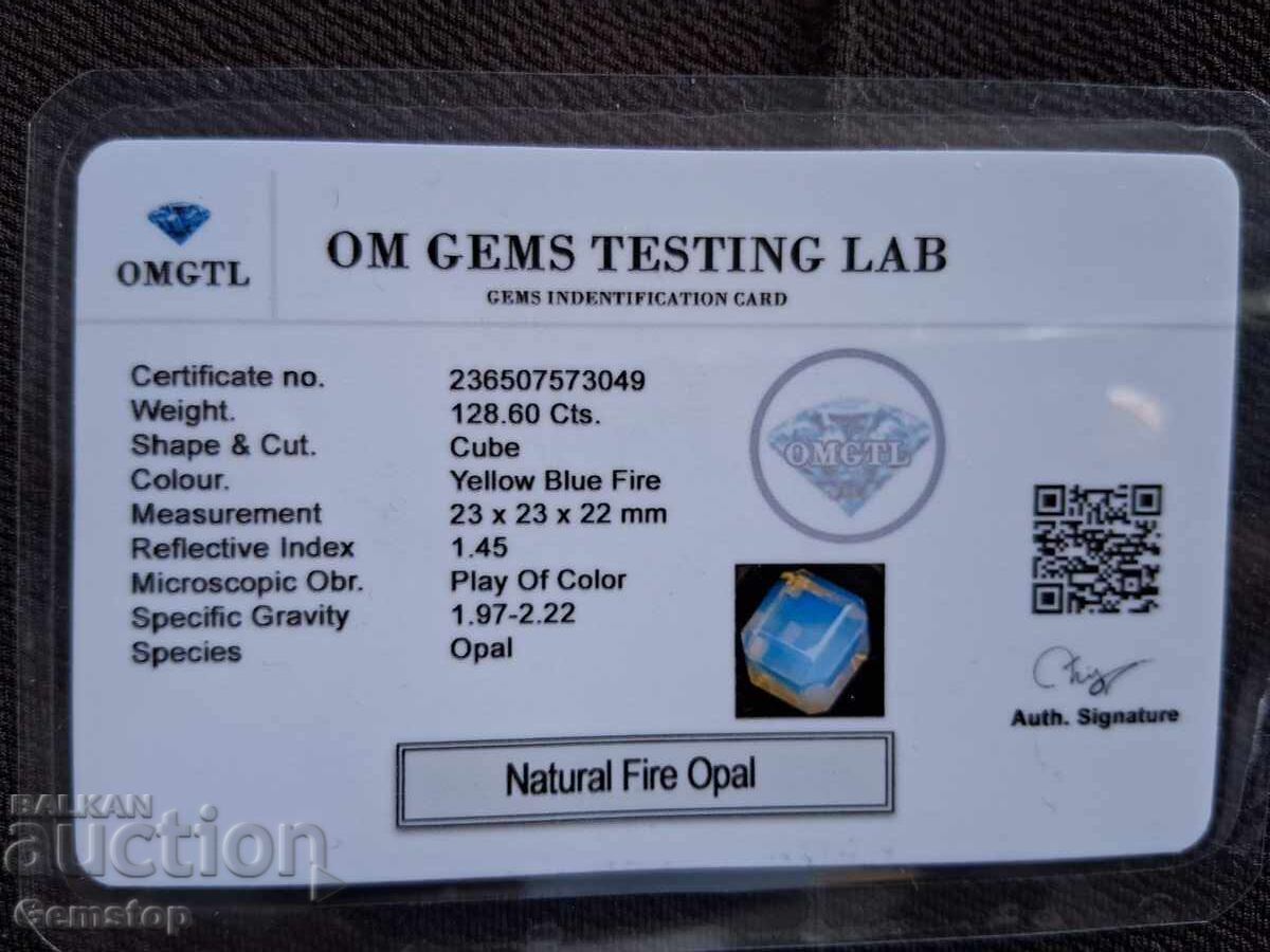 PREȚ DE START! 128,60 ct. set opal de foc natural cub cert. OMGTL de la 1 RON! - 7