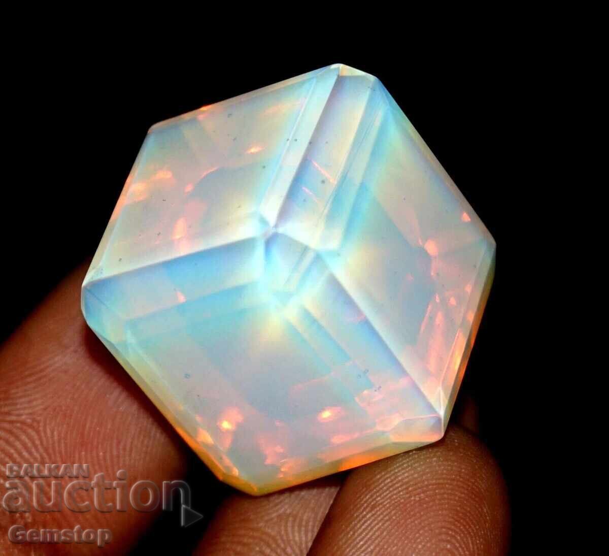 PREȚ DE START! 128,60 ct. set opal de foc natural cub cert. OMGTL de la 1 RON!