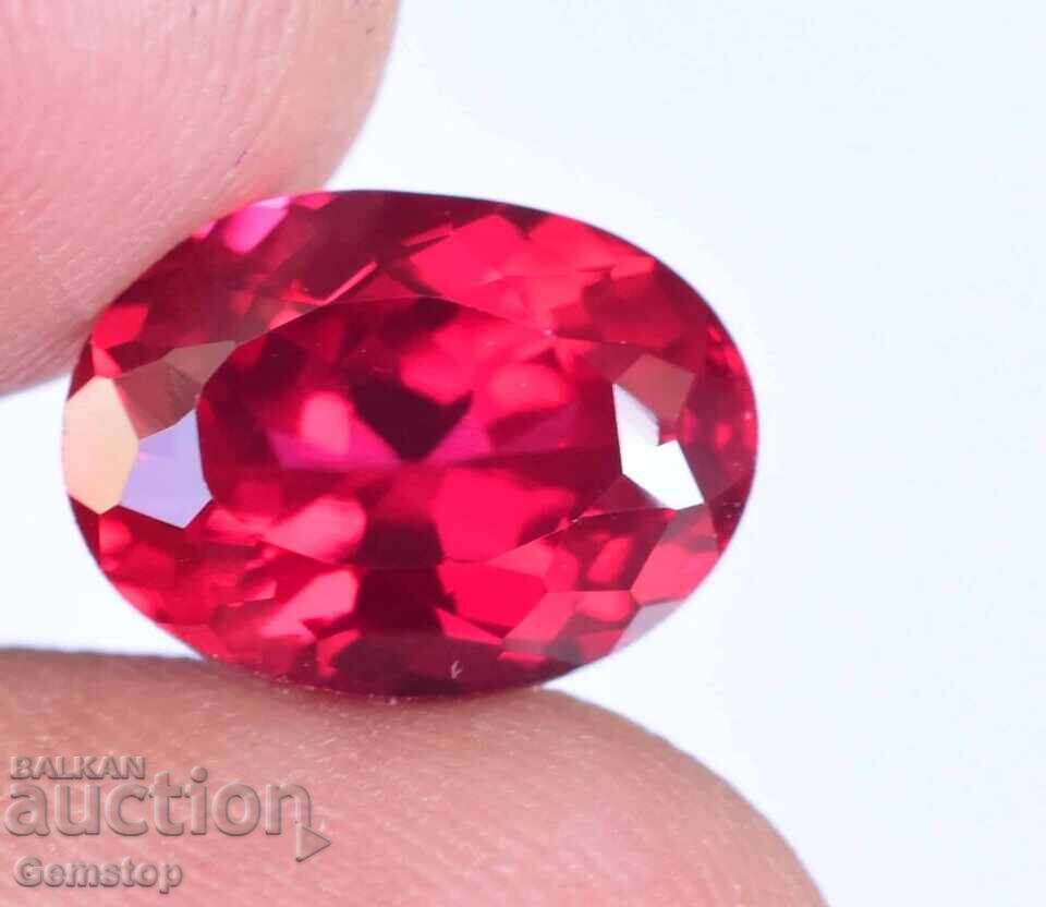Livrarea Licitatie! 4.85 ct. rubin natural oval, certificat AGSL, de la 1 RON!