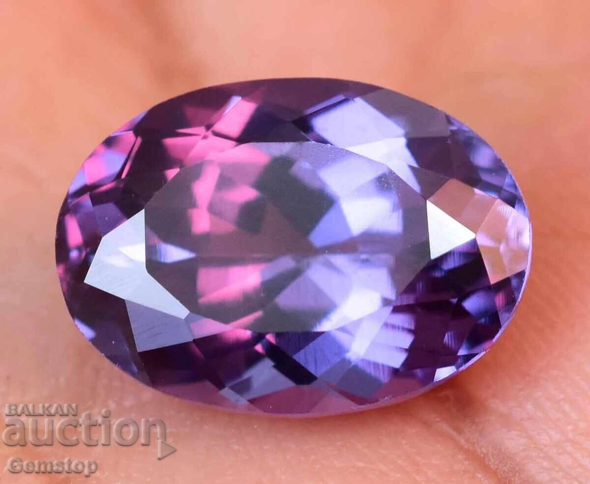 PR! 7.15 ct. alexandrit natural, oval, certificat AGSL, de la 1 RON!