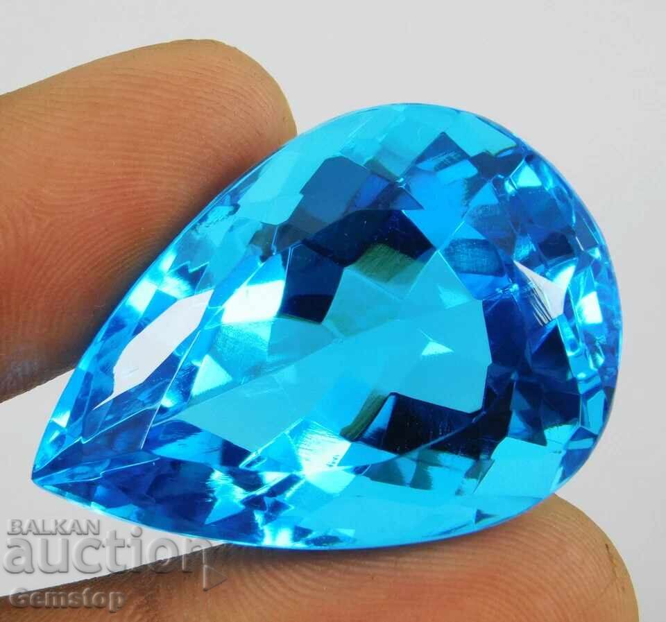 ΧΕ! 83.55 καράτια φυσικό ακουαμαρίνα σε σχήμα αχλαδιού με πιστοποιητικό OMGTL από 1€! - 6