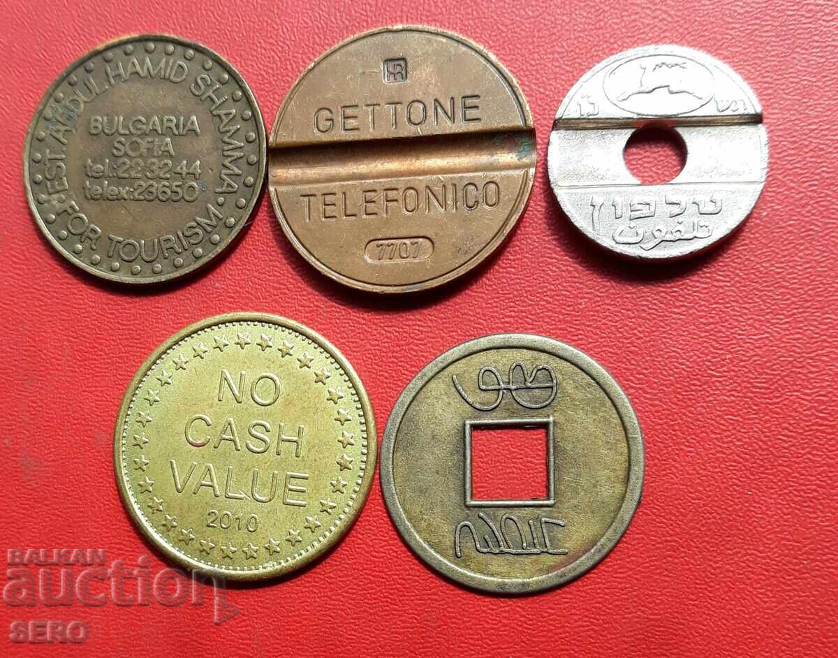 Jetoane-lot 5 bucăți