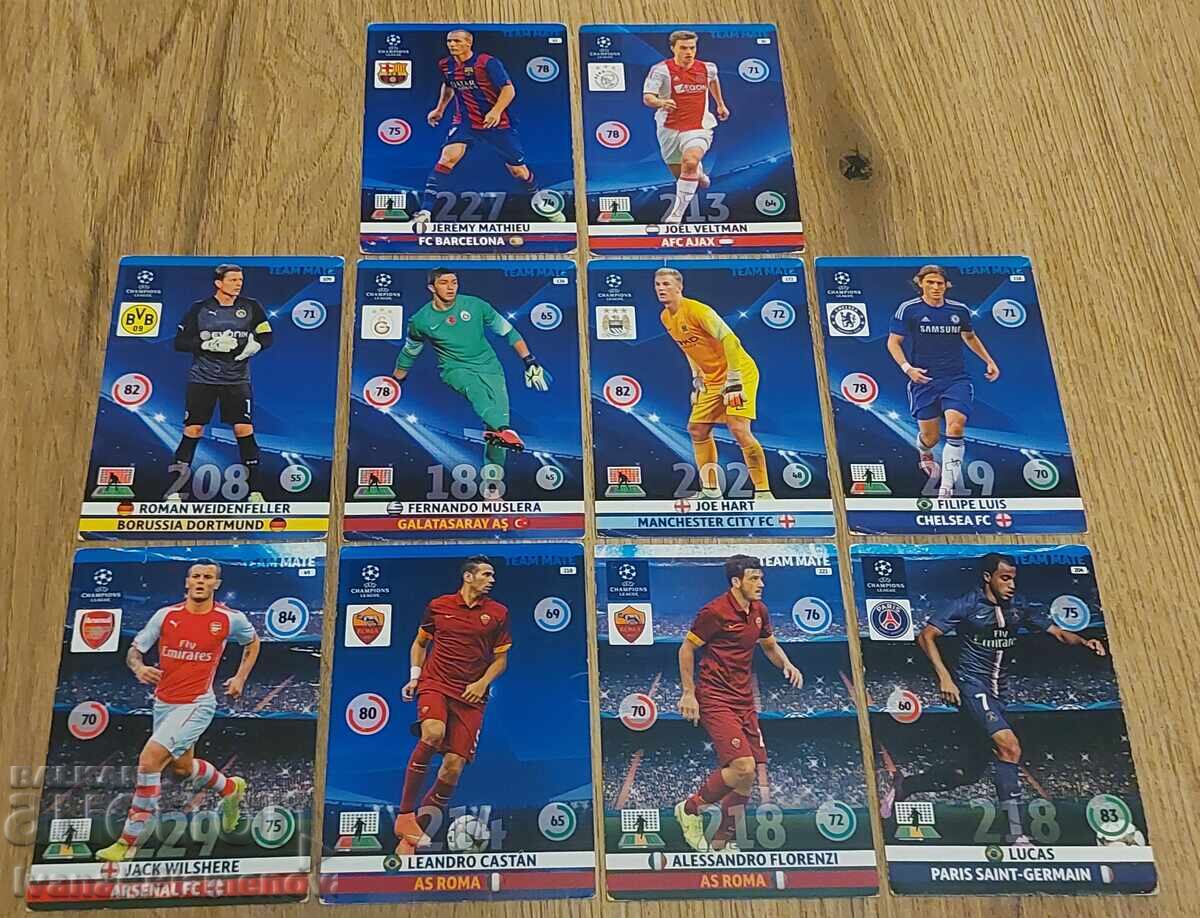 Carduri de fotbal 10 bucăți pentru colecționari