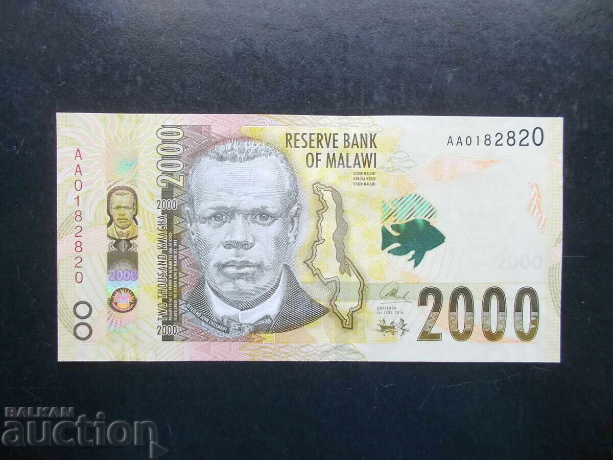 MALAWI, 2000 Kwacha, 2016, UNC