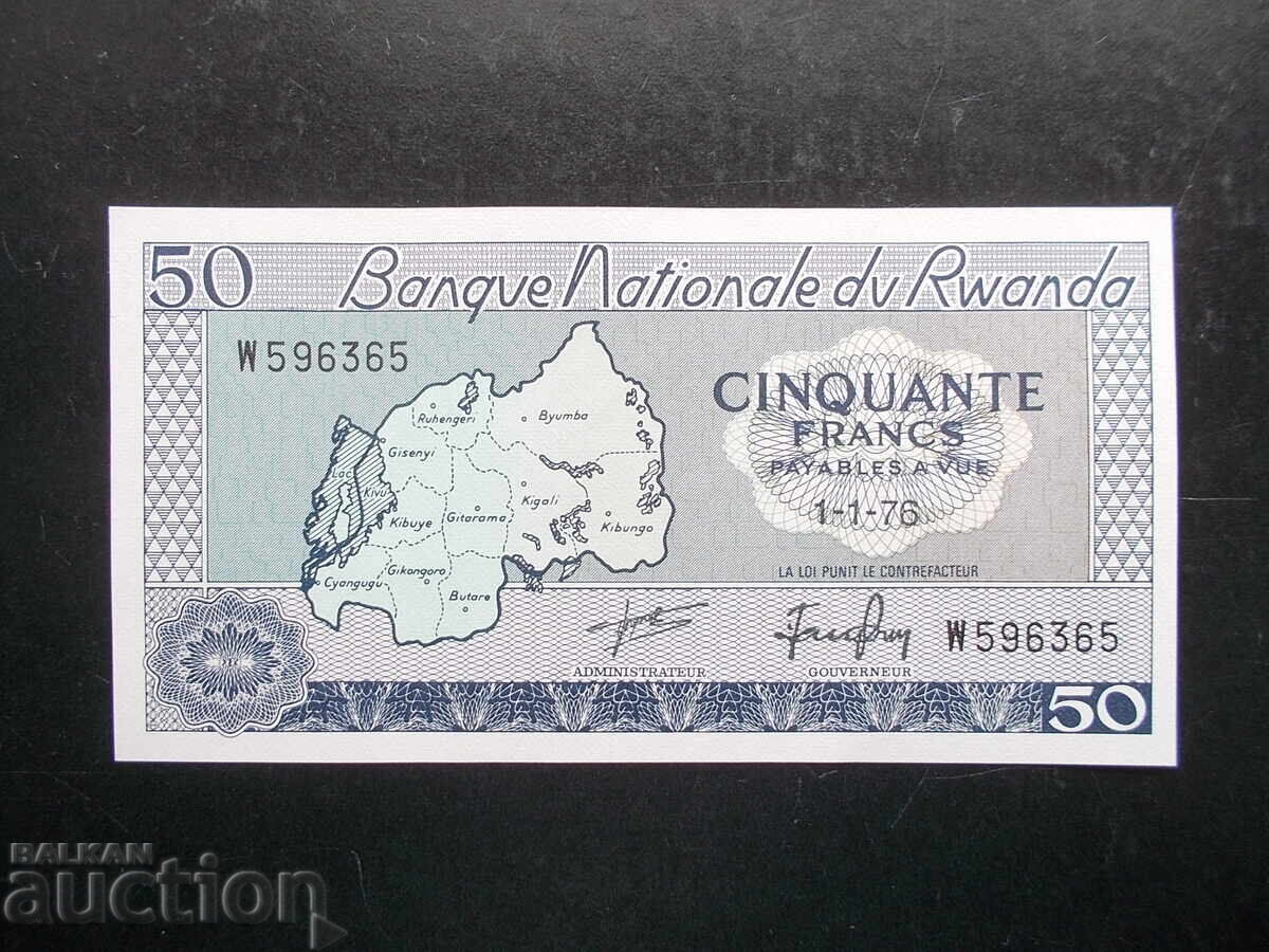 РУАНДА , 50 франка , 1976 , UNC