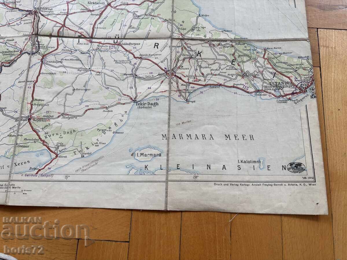 Delivery of Old military WEHRMACHT staff map 1941 (140x87 cm)