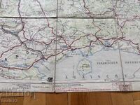 Παλιός στρατιωτικός χάρτης επιτελείου WEHRMACHT 1941 (140x87 εκ.)