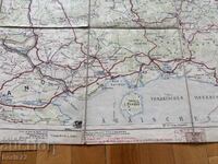 Стара военна Щабна карта ВЕРМАХТ 1941 (140х87 см)