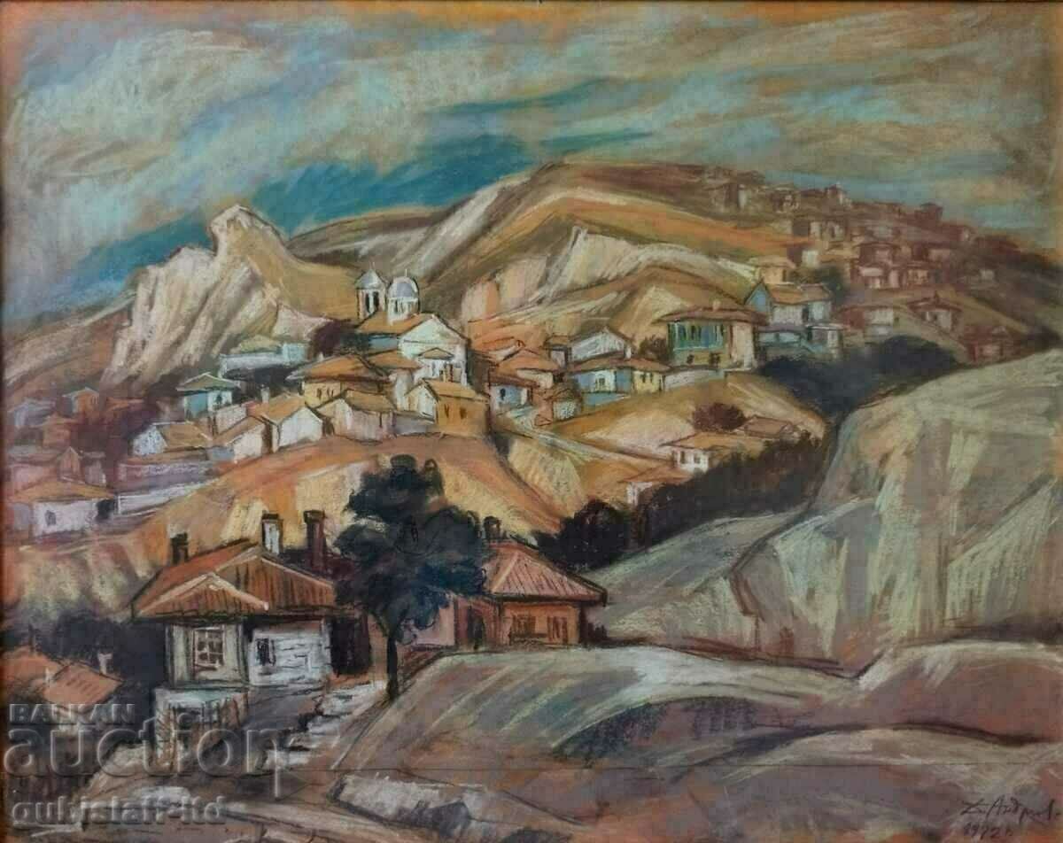 Картина "Изглед от Балчик", худ. Д. Андреев, 1972 г. с цена € 600.00 | 1173.50 лв.