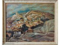 Picture "View from Balchik", art. D. Andreev, 1972