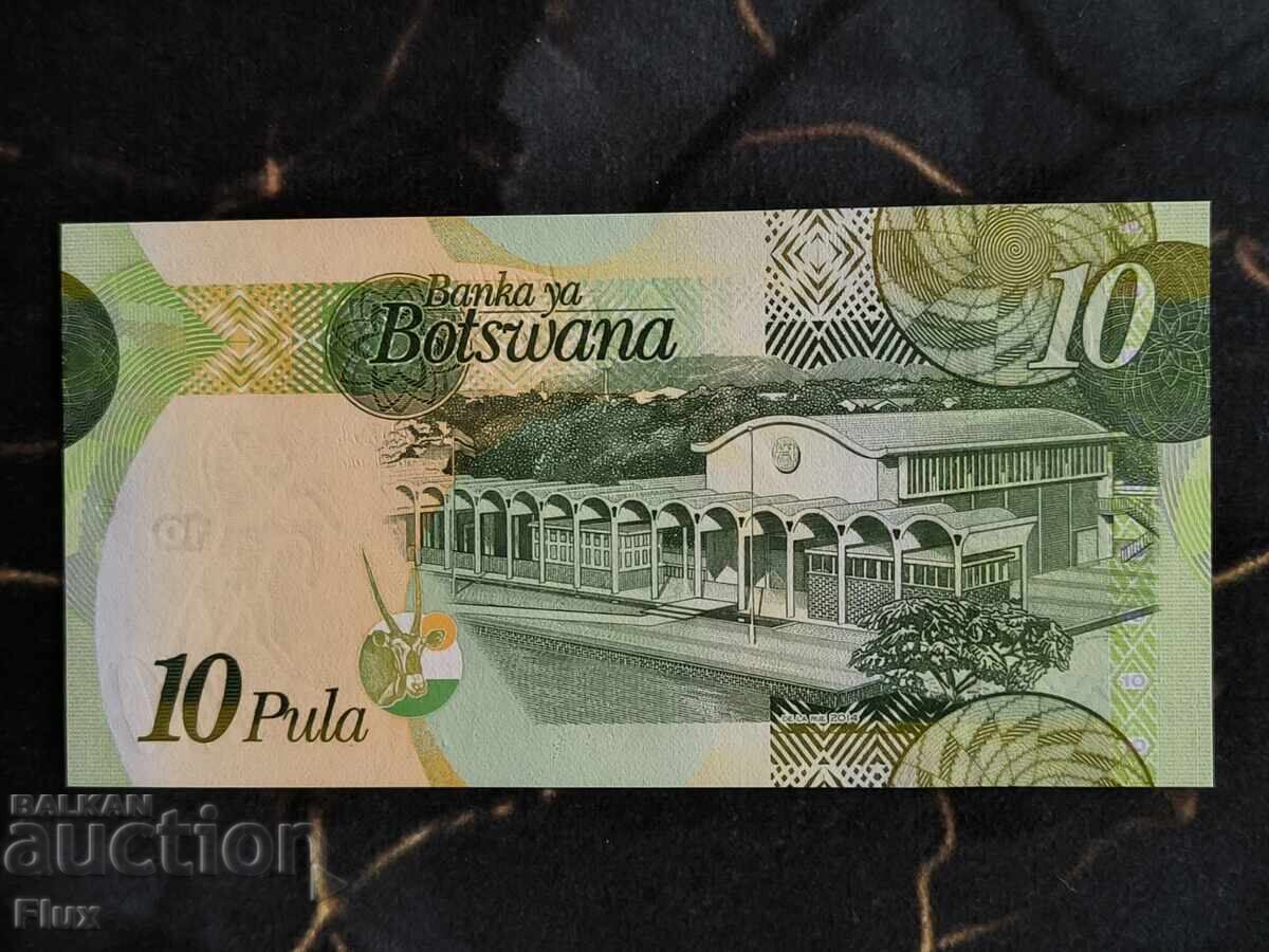 Bancnota - Botswana - 10 pula UNC | 2014 cu preț € 5.00 | 9.78 BGN